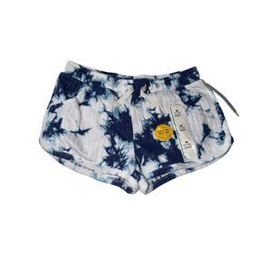 Girls Cat & Jack Tie-Dye Shorts M 7/8 Cotton & Recycled Polyester Blue & White